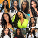 8-40Inch Brazilian Human Hair Bundles Body Wave 3 Bundles 10A Grade 100% Unprocessed Virgin Long Body Wave Human Hair Remy Weave Extensions Natural Color (40 40 40, natural color-body wave) F_noble