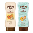 Hawaiian Tropic SPF 30 Broad Spectrum Sunscreen and After Sun Pack with 8oz Sheer Touch Moisturizing Sunscreen Lotion and 6oz Silk Hydration Weightless After Sun Lotion Hawaiian Tropic
