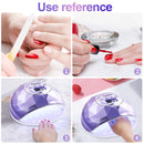 Skymore 86W LED Nail Lamp, Professional Nail Dryer with 4 Timer Setting, Portable Curing Lamp for Gel Nail Polish, Automatic Sensor & LCD Display, Manicure Pedicure Tools for Home Salon Skymore