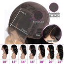 4x4 Inch Lace Front Wig Body Wave 1 Piece, 100% Unprocessed Human Hair Lace Closure Wigs with Baby Hair, Natural Color Bodywave Wavy Curl Wigs 150% Density (22", 1B, 150%) ALISFEEL