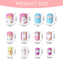 48 Pcs Press on Nails for Kids Fake Nails for Girls False Nails Lovely Children Gift Nail Art Decoration (Girl Theme) JANYUN