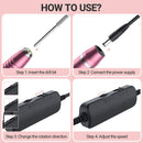 MelodySusie Electric Nail Drill, Portable Electric Nail Drill Machine for Acrylic Gel Nails, Professional Efile E File Manicure Pedicure Polishing Shape Tools, Pink, Gifts for Women MelodySusie