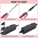 MelodySusie Electric Nail Drill, Portable Electric Nail Drill Machine for Acrylic Gel Nails, Professional Efile E File Manicure Pedicure Polishing Shape Tools, Pink, Gifts for Women MelodySusie