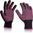 Heat Resistant Gloves with Silicone Bumps,Sopito 2Pcs Professional Heat Proof Glove Mitts for Hair Styling Curling Iron Flat Iron and Curling Wand Hot-Air Brushes,Universal Fit Size Sopito