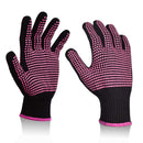 Heat Resistant Gloves with Silicone Bumps, Sopito 2Pcs Professional Heat Proof Glove Mitts for Hair Styling Curling Iron(Pink) Sopito