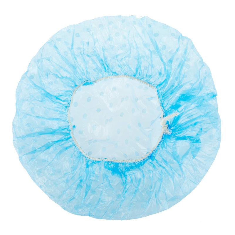 Shower Cap Hair Cover Reusable Turban - Pack of 3 - Polyester Clear Shower Cap for Hair - Standard Size Plastic Shower Caps Set OFXDD