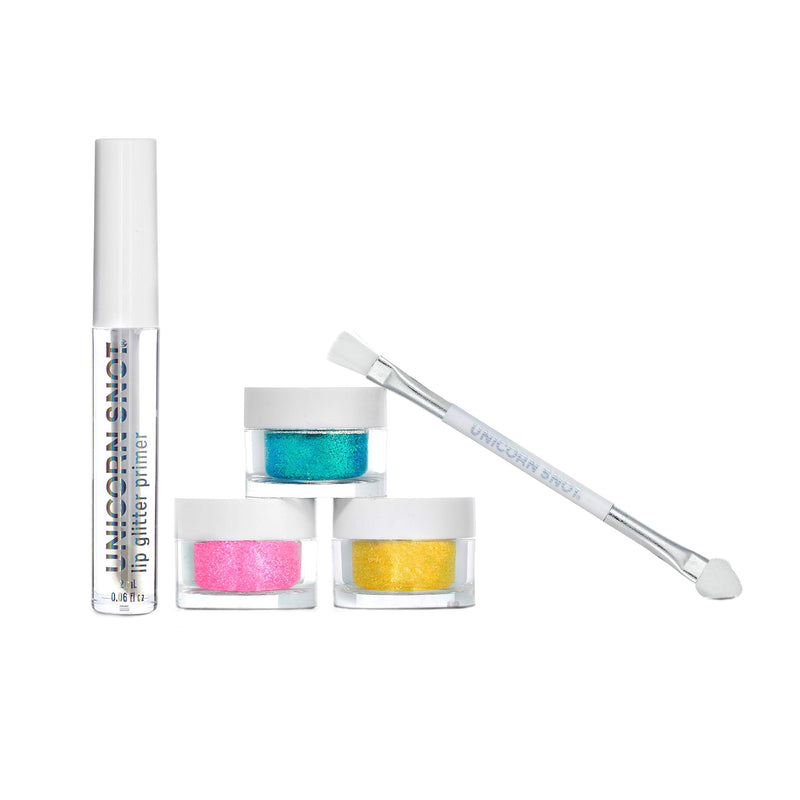 Unicorn Snot Holographic Hi Def Glitter Kit - Cosmetic Grade - for Hair, Face, Eyeshadow, Body Art, Lipgloss, Nails (Assorted Colors & Primer Included) UNICORN SNOT