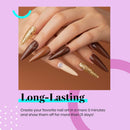 Beetles Gel Nail Polish Set 6 Colors Roasted Chestnuts Collection Chocolate Brown Gel Polish Kit Neutral Beige Khaki Gold Glitter Yellow Autumn Winter Gel Polish Nail Art Mani Christmas Gifts beetles Gel Polish
