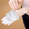 EvridWear 100% Cotton Touchscreen Moisturizing Beauty Gloves with Elastic Cuff, Natural Cosmetic Therapy Gloves for Eczema SPA Dry Hands Care Overnight (White, Large) 5 Pairs Evridwear