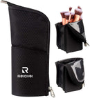 Makeup Brush Bag, Makeup Brush Holder Makeup Brush Organizer Makeup Brush Case, Stand-up Makeup Brush Bag Makeup Bag, Cosmetic Bag Artist Storage Bag Makeup Brush Cup (Small, Black) TANTO