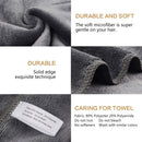 Sunland Microfiber Hair Towel Wrap for Women Super Absorbent Quick Dry Magic Hair Turban for Drying Long Hair Soft and Large 24 inch X 43 inch Grey SUNLAND