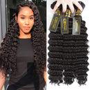 QTHAIR 12A Grade Brazilian Deep Wave Human Hair(26" 28" 28",300g,Natural Black) 100% Unprocessed Brazilian Virgin Hair Deep Curly Hair for Black Women QTHAIR Store