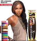 MULTI PACK DEALS! Sensationnel Synthetic Hair Braids XPRESSION 2X Pre-Stretched Braid 48" (5-Pack, T1B/27) Sensationnel Braids