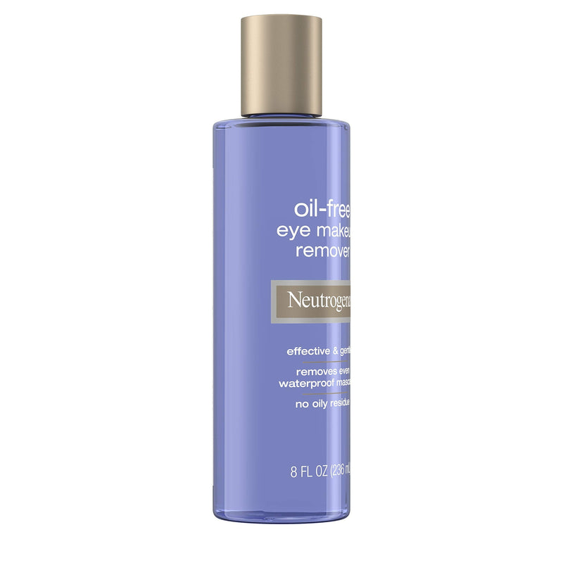 Neutrogena Gentle OilFree Eye Makeup Remover Cleanser for Sensitive Eyes NonGreasy Remover Removes Waterproof Mascara Dermatologist Ophthalmologist Tested, 8 Fl Oz Neutrogena