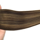 GOO GOO 20pcs 50g Tape in Hair Extensions Human Hair Chocolate Brown to Caramel Blonde Remy Human Hair Extensions Balayage Tape in Real Hair Extensions 22 inch GOO GOO