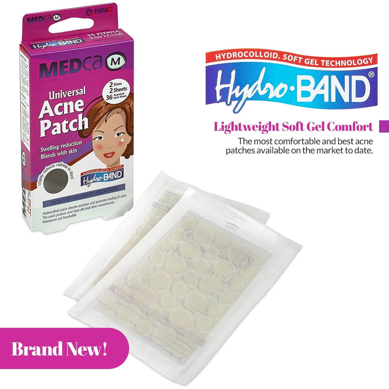 Acne Patch - Spot Dots 72 Count, Hydrocolloid Bandages, Acne Pimple Care Patches Absorbing Round Pads, Blemish Covers MEDca