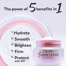 Olay Super Cream with Sunscreen SPF 30, 1.7 oz, Ultra Lightweight Face Moisturizer - Vitamin C & E, Hyaluronic Acid, Niacinamide, Collagen Peptide - Hydrate, Smooth, Brighten, Firm, and Protect - Infinity Warehouse