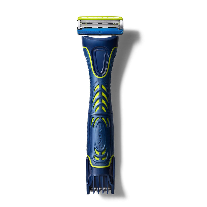 Schick Hydro Skin Comfort Beard Groomer, 4-in-1 Power Razor and Trimmer for Men, 1 Handle and 5 Refills Schick