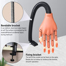 Practice Hand for Acrylic Nails, Adjustable Fake Mannequin Hands for Nails Practice, Flexible Movable Upgrade Nail Training Practice Hand with Nail File, Clipper and 100pcs Coffin Nail Tips Deciniee Store