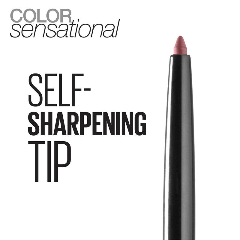 Maybelline Color Sensational Shaping Lip Liner with Self-Sharpening Tip, Almond Rose, Nude Pink, 0.01 oz Maybelline New York