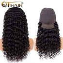 QTHAIR 12A Brazilian Deep Wave Human Hair Lace Frontal Wigs(16",13x4 Wig,Natural Color)150% Density Pre Plucked Natural Hairline with Baby Hair 100% Virgin Brazilian Deep Wave Hair QTHAIR