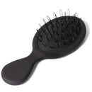 The Hair Shop Mini Black Loop Brush - Salon Professional Grade with Matted Black & Ergonomic Travel Size Design- Small & Safe Detangler Tool for 100% Remy Human and Synthetic Hair Extensions and Wigs The Hair Shop