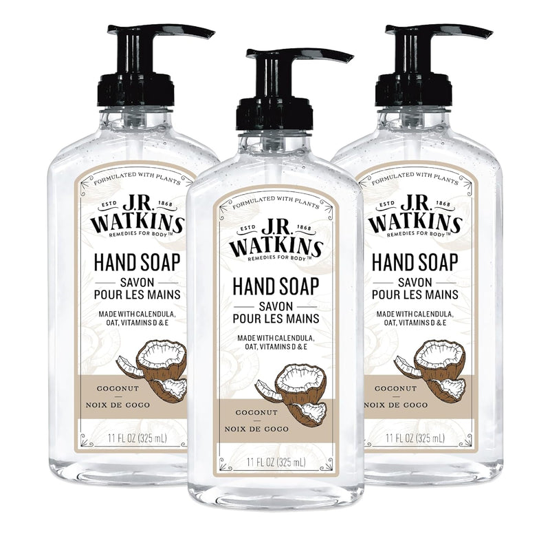 J.R. Watkins Gel Hand Soap For Bathroom or Kitchen, Scented, Cruelty Free, 11 Fl Oz, Neroli & Thyme, 3 Pack Infinity Warehouse