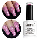 Glitter Gel Nail Polish, Gold Diamond Gelpolish Spark Shiny Nail Art Soak Off U V L E D Lacquer Gel Nail Starter Manicure Salon DIY at Home RAR82 Infinity Warehouse