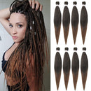 Pre-stretched Braids Hair 26 Inch 8 Packs Professional Itch Free Hot Water Setting Synthetic Fiber Ombre Yaki Texture Braid Hair Extensions 1B-30 Beyond Beauty Store