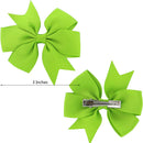 120PCS 3inch Grosgrain Ribbon Polka Dot Pinwheel Hair Bows Boutique Rainbow Bows Alligator Clips For Girls Toddlers Teens(60Colorsx2) Babymatch