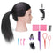SOPHIRE 100% Real Hair Mannequin Head with Stand, Hairdressers' Practice Training Head and Cosmotology Doll Head for Hairstyling and Braid - Natural Black SOPHIRE