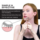 Lindo Twist-N-Roll Tweezer - Spring Facial Hair Removal Tool, Natural Threading, Stainless Steel, Remove Unwanted Hair on Upper Lip, Chin, Cheek, and Neck, Travel Pouch Included (Pink) Lindo