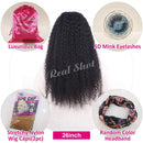 Eooma Curly Headband Wig Human Hair Wigs for Black Women (26 inch) Briazilian Scarf Wig No Gel Glueless Remy Curly None Lace Front Wigs Human Hair Eooma