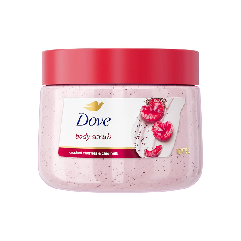 Dove Cherry & Chia Body Scrub Exfoliates and Deeply Nourishes for Smooth, Radiant Skin 15oz Infinity Warehouse