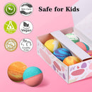 Lagunamoon Bath Bombs for Kids with Toys Inside for Boys Girls , 6 Pcs Kids Bath Bombs,Natural Color Scent, Safe for All Skin Types, Bath Bombs with Surprise Toy for Birthday Christmas Holiday Gifts Lagunamoon