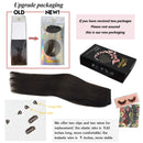 GOO GOO Hair Extensions 18 Inch Wire Hair Extensions Dark Brown 95g Wire Hair Extensions Wire Hair Extensions with Transparent Line Invisible Hairpiece Real Human Hair Extensions GOO GOO