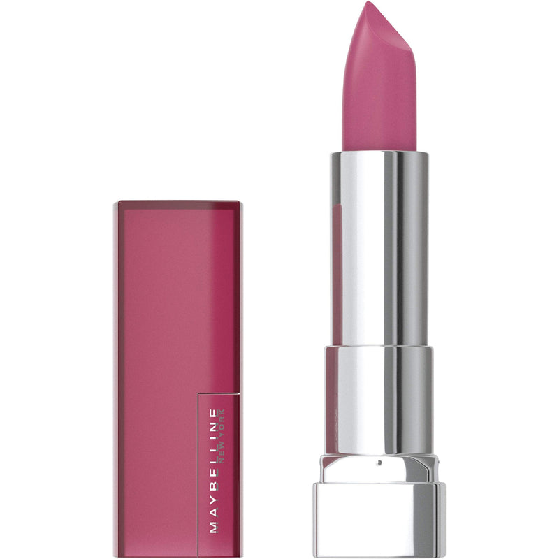 Maybelline Color Sensational Lipstick, Lip Makeup, Matte Finish, Hydrating Lipstick, Nude, Pink, Red, Plum Lip Color, Lust for Blush, 0.15 oz; (Packaging May Vary) Maybelline New York
