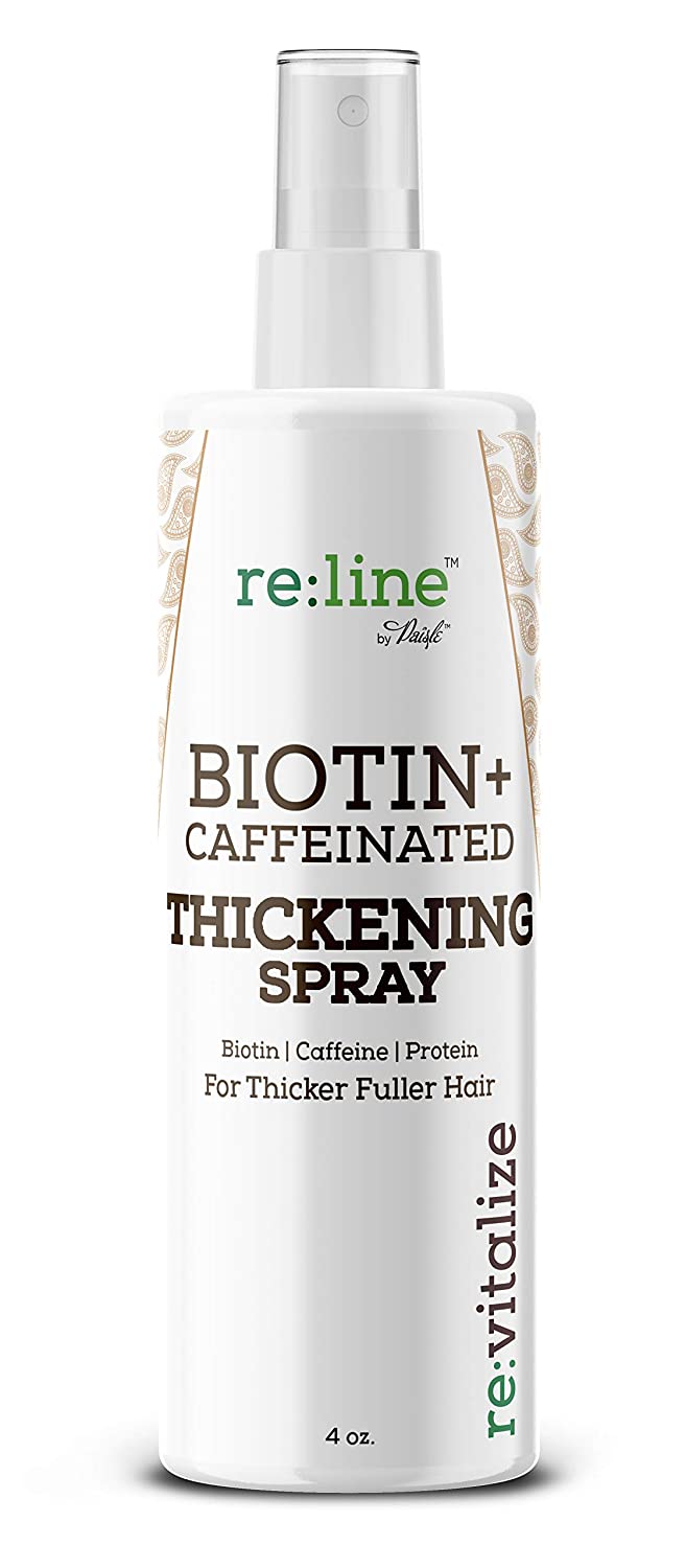 Biotin Hair Thickening Spray for Hair Growth Spray NATURAL Hair Thickener for Fine Hair Volume Spray for Fine Hair Volumizer for Hair Spray Color Safe - BIOTIN & CAFFEINE - Get Thicker Hair in Seconds Paisle Botanics