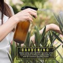 Nylea Empty Glass Spray Bottle for Plants (16oz) | Durable & Refillable Amber Spray Bottles for Cleaning Solutions - Essential Oil Spray Bottle w/Sturdy Mist, Stream Sprayer & Resistant Nozzle (1PC Nylea