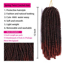 12 Inch Spring Twist Crochet Hair 6 Packs Jamaican Bounce Twist Braids Ombre Mini Passion Twist Crochet Braiding Hair Fluffy Synthetic Hair Extensions(15strands/Pack;T1B/350