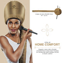 Eleganty Soft Bonnet Hood Hairdryer Attachment with Headband that Reduces Heat Around Ears and Neck to Enjoy Long Sessions - Used for Hair Styling, Deep Conditioning and Hair Drying (Gold) BRJ Store