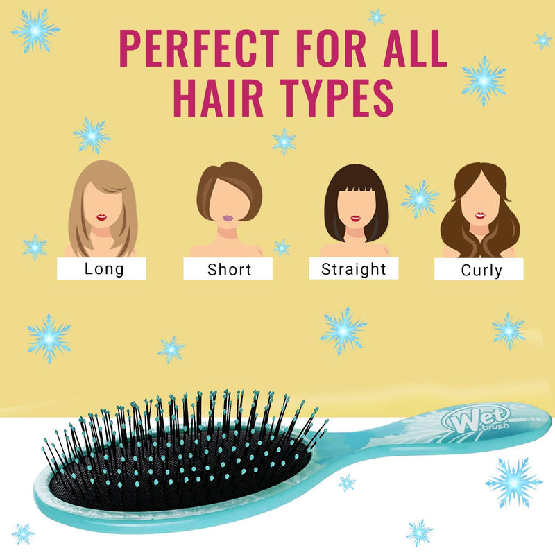 Wet Brush Disney Original Detangler Brush Princess Guiding Spirit - Frozen 2, Anna - All Hair Types - Ultra-Soft IntelliFlex Bristles Glide Through Tangles with Ease - Protects Against Split Ends Wet Brush