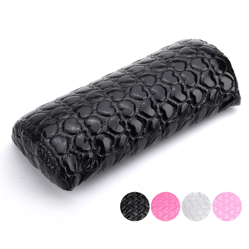 Nail Pillow Hand Rest for Nails, Washable PU Leather Nail Armrest Detachable Manicure Hand Pillow Cushion Nail Art Accessories Tool for Nails Tech (Black) Deciniee