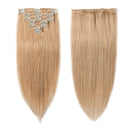 Clip in 100% Remy Human Hair Extensions 8"-24" Full Head 8pcs 18clips Long Soft Silky Straight for Women Fashion Beauty 20"/20 inch 105g