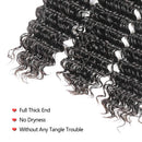 Brazilian Virgin Hair Deep Wave Bundles with Closure 100% Unprocessed Human Hair 3 Bundles with 4x4 Lace Closure Wet and Wavy Bundles with Closure Can Be Dyed and Bleached (18 20 22 24+16) RECIFEYA Store