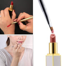 Rownyeon Travel Retractable Lip Brush Applicators Flat for Lipstick Gloss Creams Portable with Cap, Professional Makeup Brush for Women Girls As Christmas Gift and Halloween Makeup Tools Camdeez
