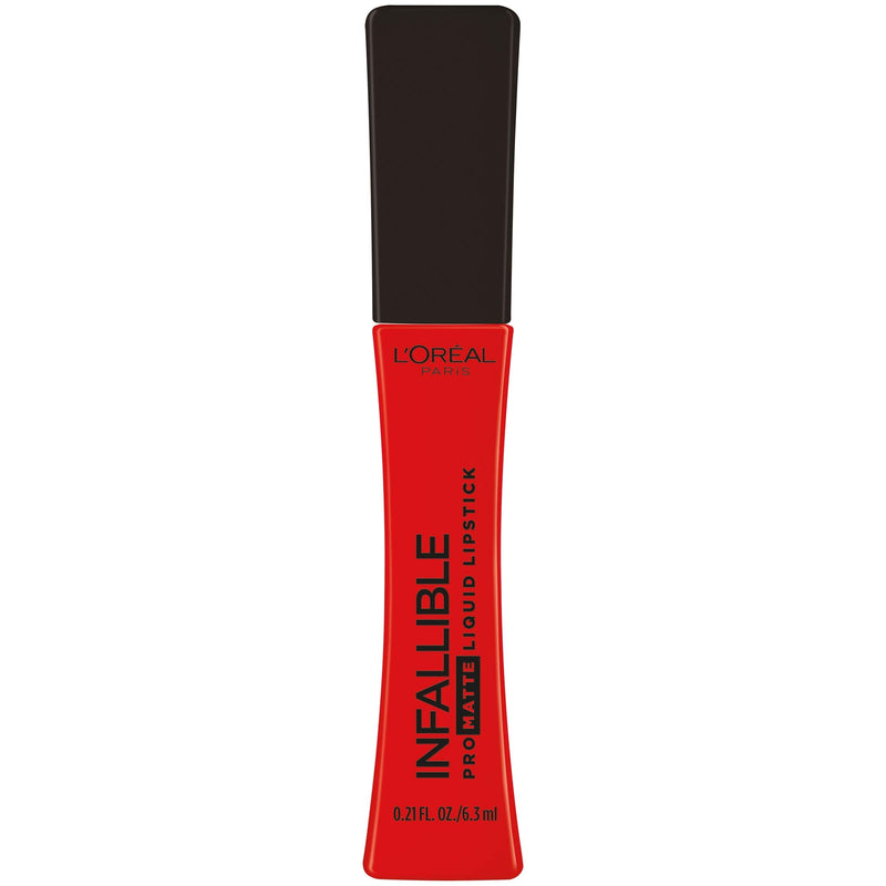 L'Oreal Paris Infallible Pro Matte Liquid Lipstick, Long-Lasting Intense Matte Color, Up to 16HR Wear, highly pigmented, full coverage liquid lipstick, Red Affair, 0.21 fl. oz. L'Oreal Paris