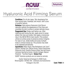 NOW Solutions, Hyaluronic Acid Firming Serum, Naturally Reduces Appearance of Fine Lines, 1-Ounce NOW