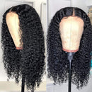 UNice Hair Curly Lace Front Human Hair Wigs for Black Women 150% Density Unprocessed Brazilian Virgin Hair 13x4 Lace Frontal Wig with Baby Hair for Women Natural Black Color (14 Inch) UNICE Store