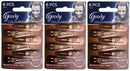 Goody Colour Collection Contour Clips, Color: Brunette - 3 Packs of 6 Count = 18 Count ACE